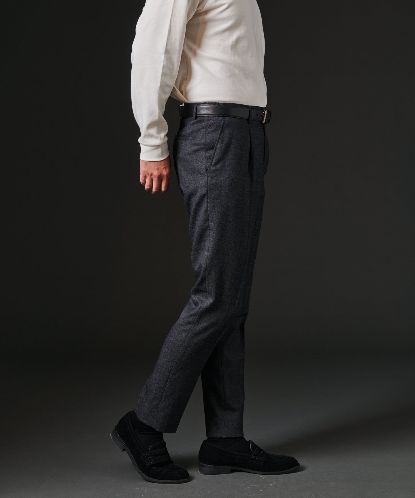 HIROKO KOSHINO TWバーズアイサイドシャーリングパンツ